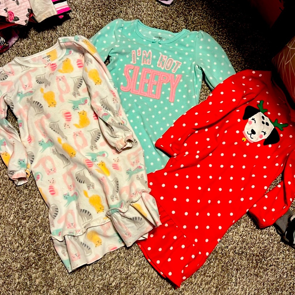 Size 2-3 Toddler Girls Nightgown Pajamas Bundle